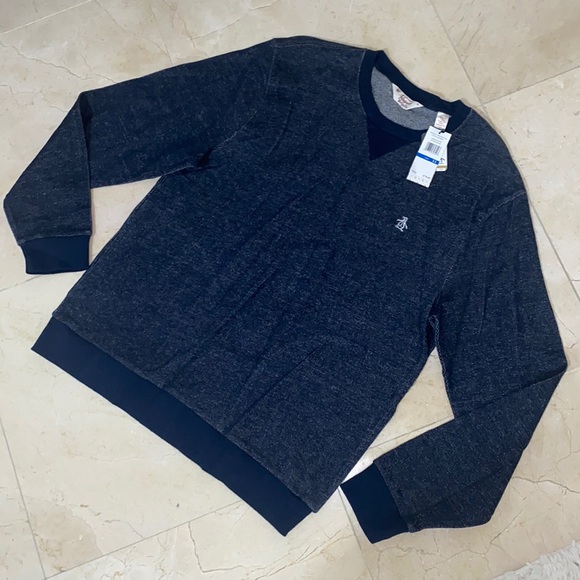 ORIGINAL PENGUIN Jacquard Navy Sweater